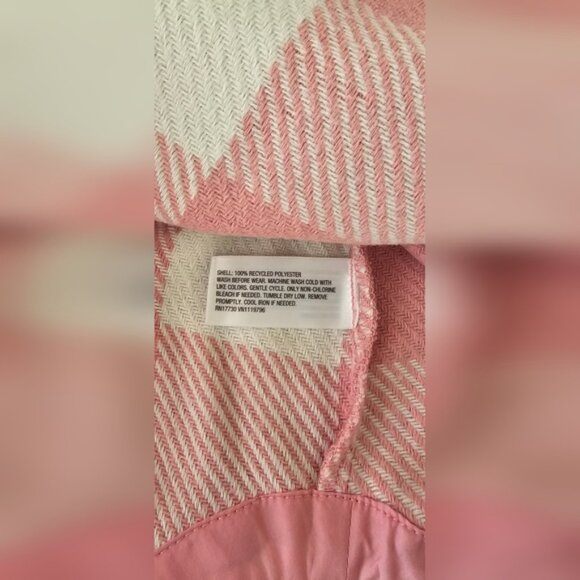 Cat & Jack - Girls' Plaid Button-Front Long Sleeve Shacket - Dusty Pink Plaid - Picture 7 of 14